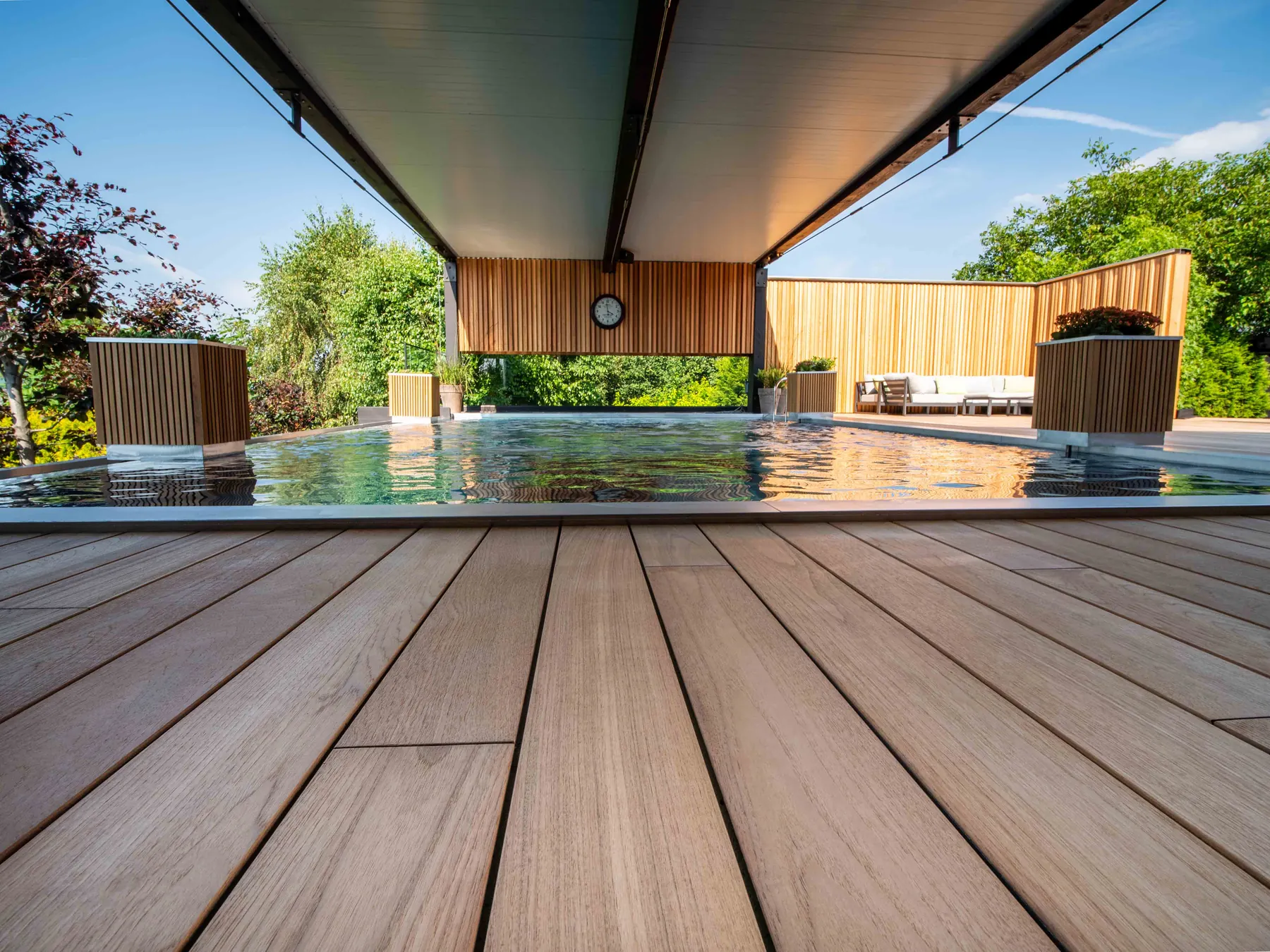 Burmese Teak terrace around a pool, photo 7